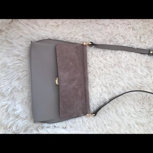 Viewinbox leather crossbody handbag grey